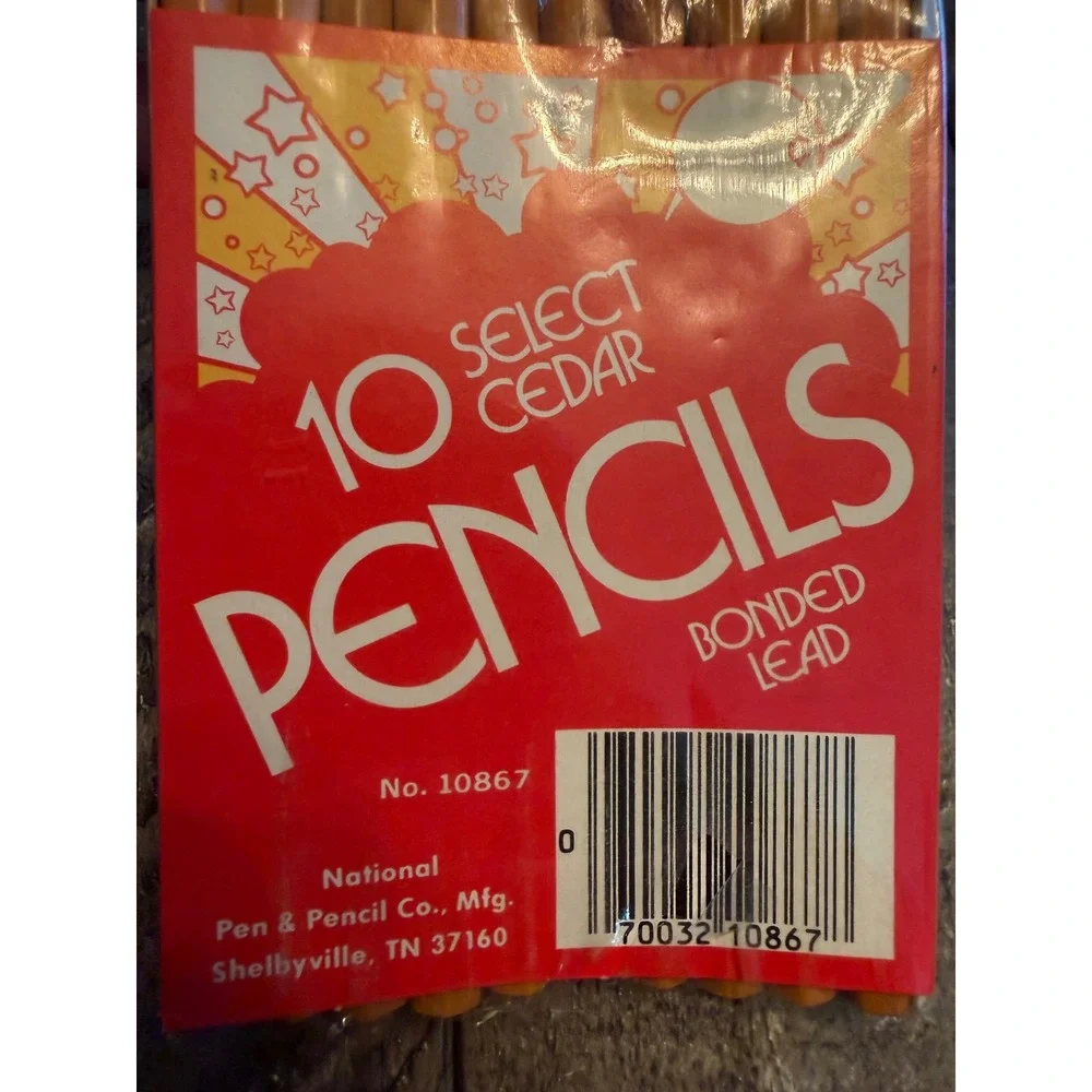 National Pen & Pencil Co Select Cedar Pencils 10 Pack Yellow Vintage No 2